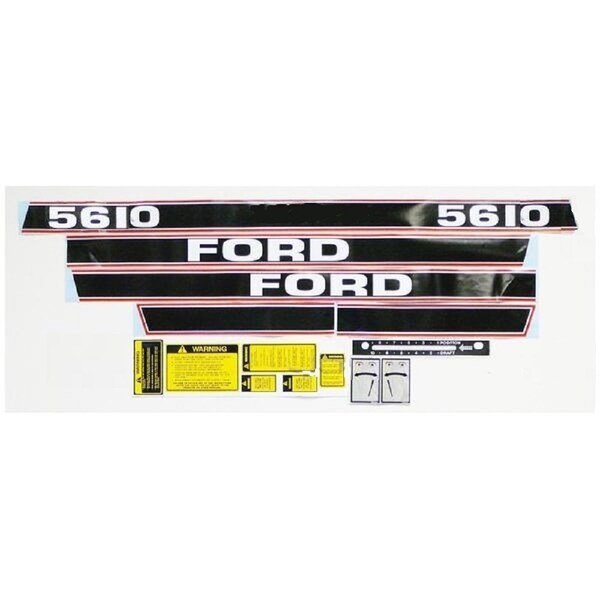 Aftermarket Red And Black Complete Decal Set Fits FordNew Holland Tractor 5610 81 8 MAE30-0019 - main